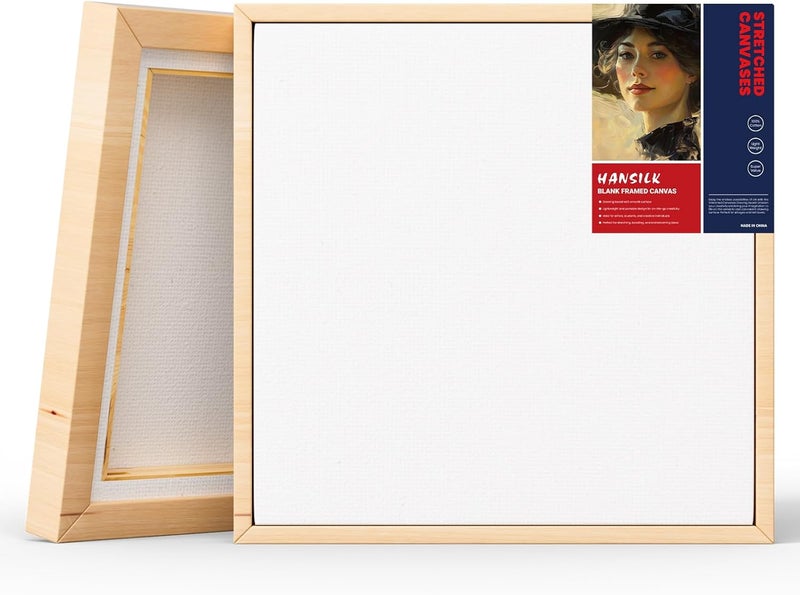 HANSILK Framed Canvas Wall Art - Mother Gifts, 10x10 Inch Blank Canvas with Wood Frame | DIY Custom Painting Kit for Couples, Home Décor & Romantic Handmade Crafts - Image 1